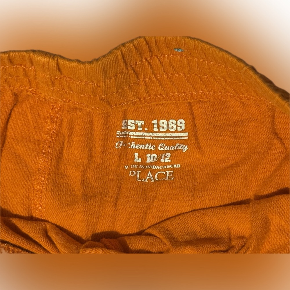 PLACE Orange With White Stripes On Sides Super Soft Great Shorts Youth Large - Picture 6 of 8